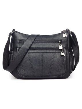 Women's Soft PU Leather Crossbody Satchel Top Handle Handbag